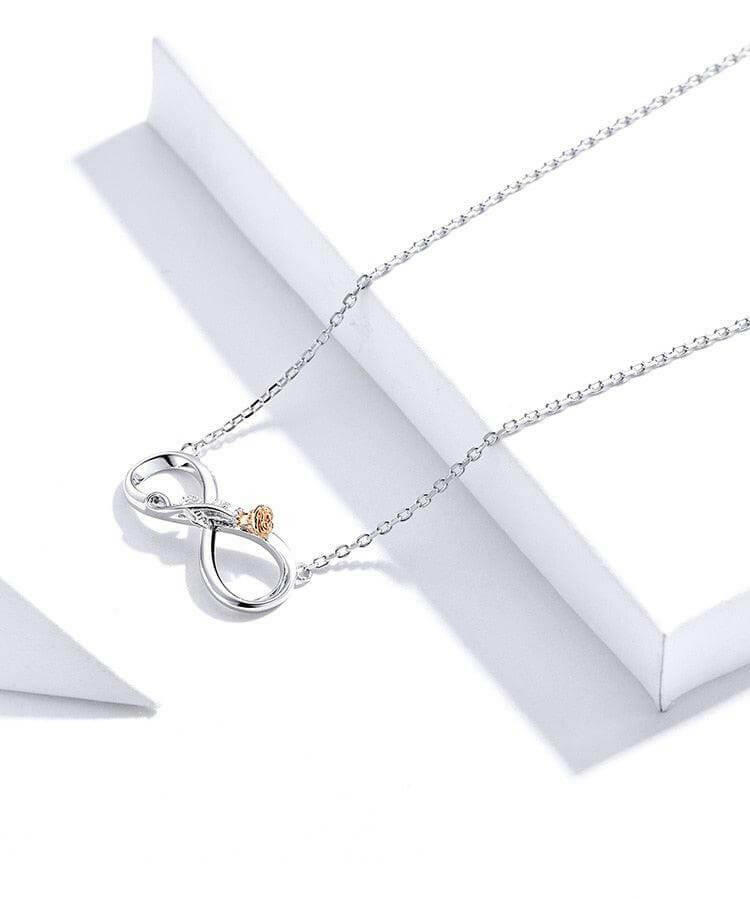Infinity Love Rose Neckalce - HJewelry