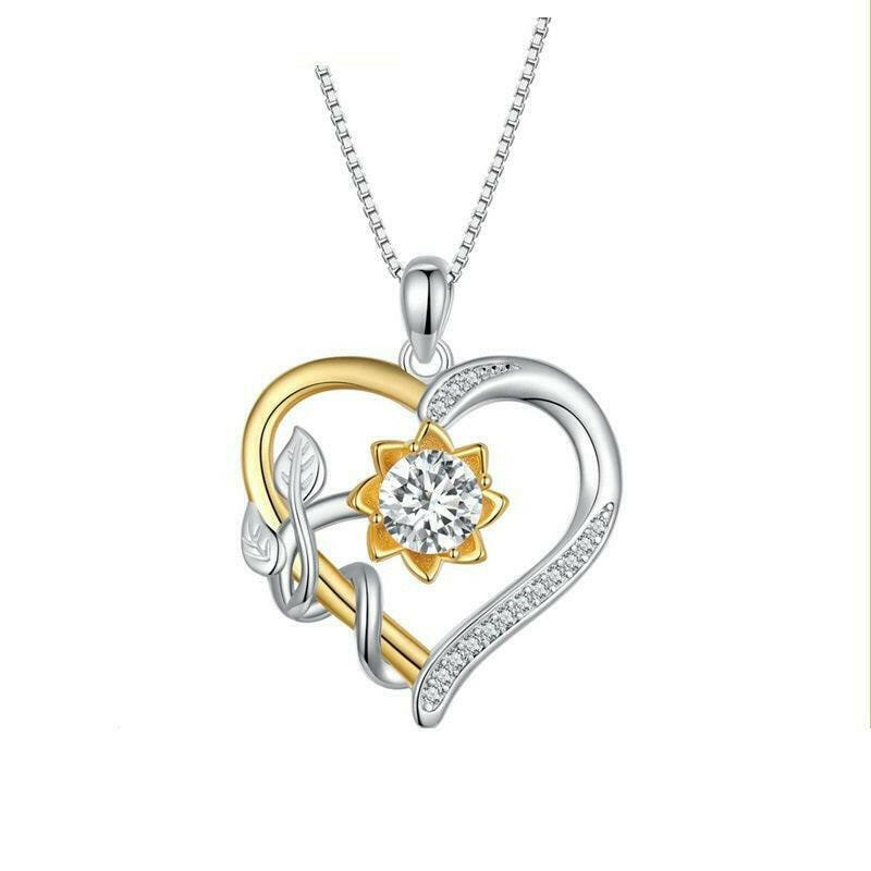Moissanite Heart Necklace - HJewelry